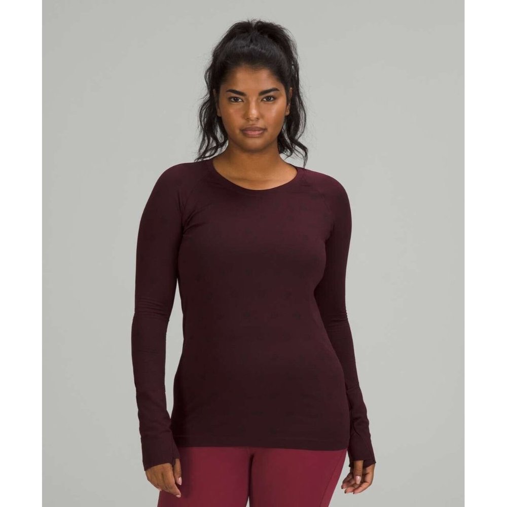 lululemon athletica Long Sleeve Top - Dark Red